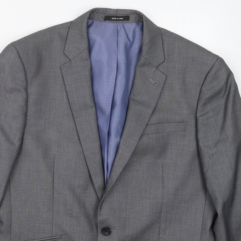 Cedar Wood State Mens Grey  Polyester Jacket Suit Jacket Size 40