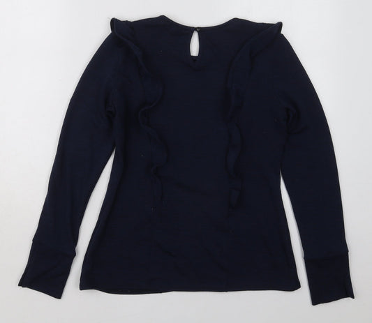 Dorothy Perkins Womens Blue  Polyester Pullover Sweatshirt Size 12  Pullover