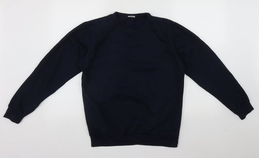 Stars & Stipes Mens Blue Round Neck  Polyester Pullover Jumper Size S