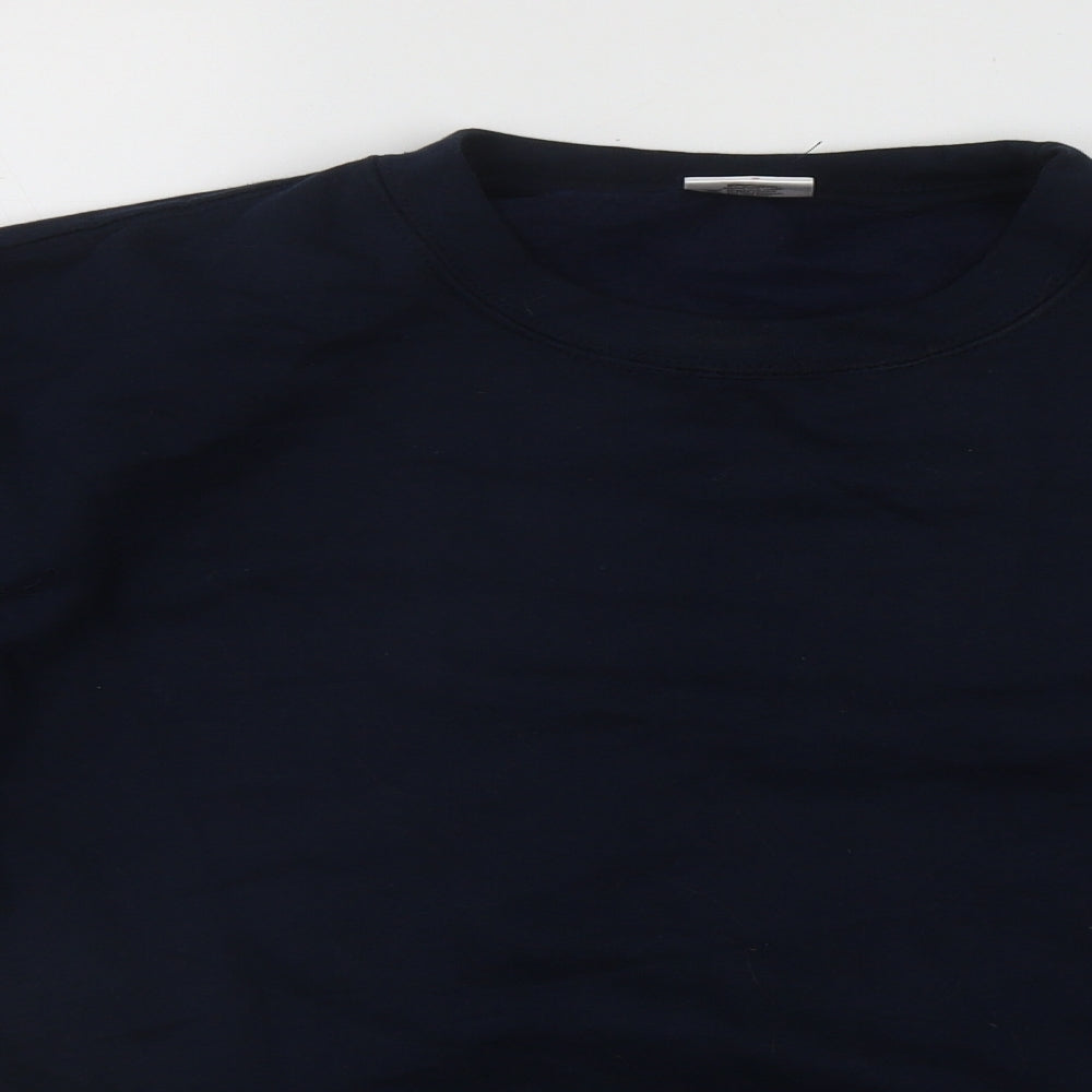 Stars & Stipes Mens Blue Round Neck  Polyester Pullover Jumper Size S