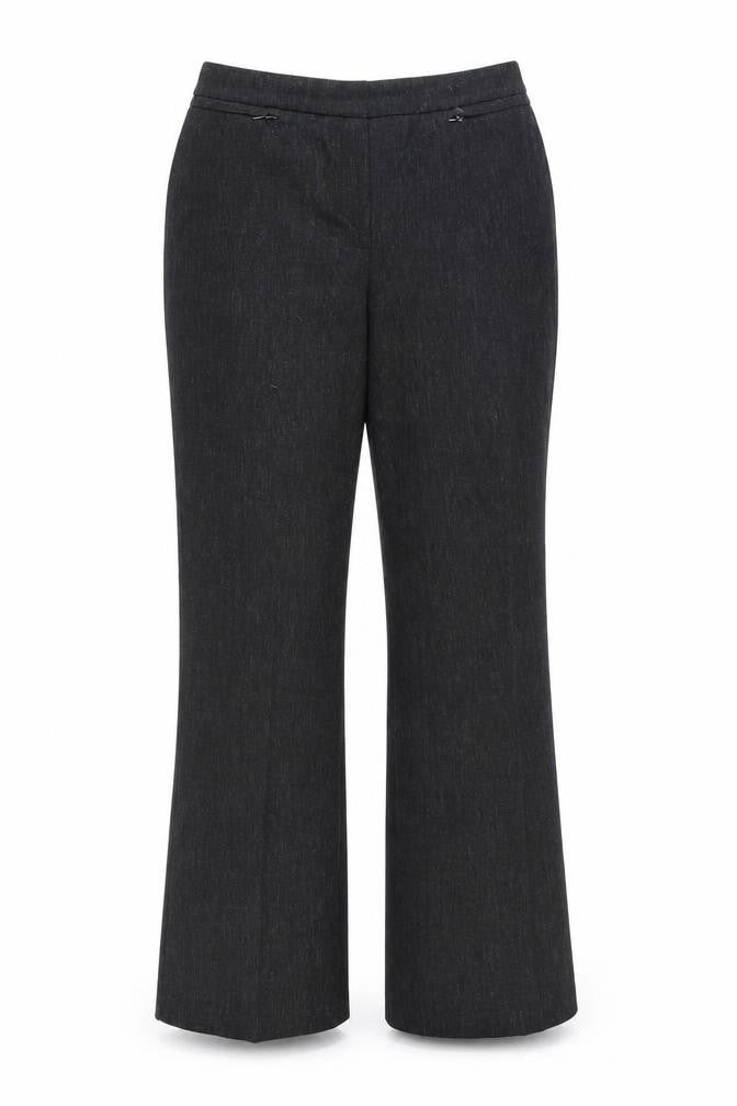 Marks and Spencer Womens Black  Polyester Trousers  Size 14 L32 in Regular Zip