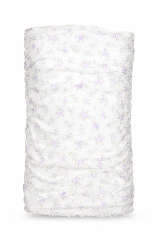 ASOS Womens White Floral Nylon Camisole Blouse Size 6 Off the Shoulder