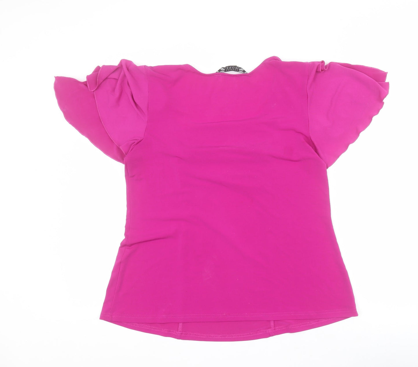 Joanna Hope Womens Pink  Polyester Basic Blouse Size 14 Square Neck