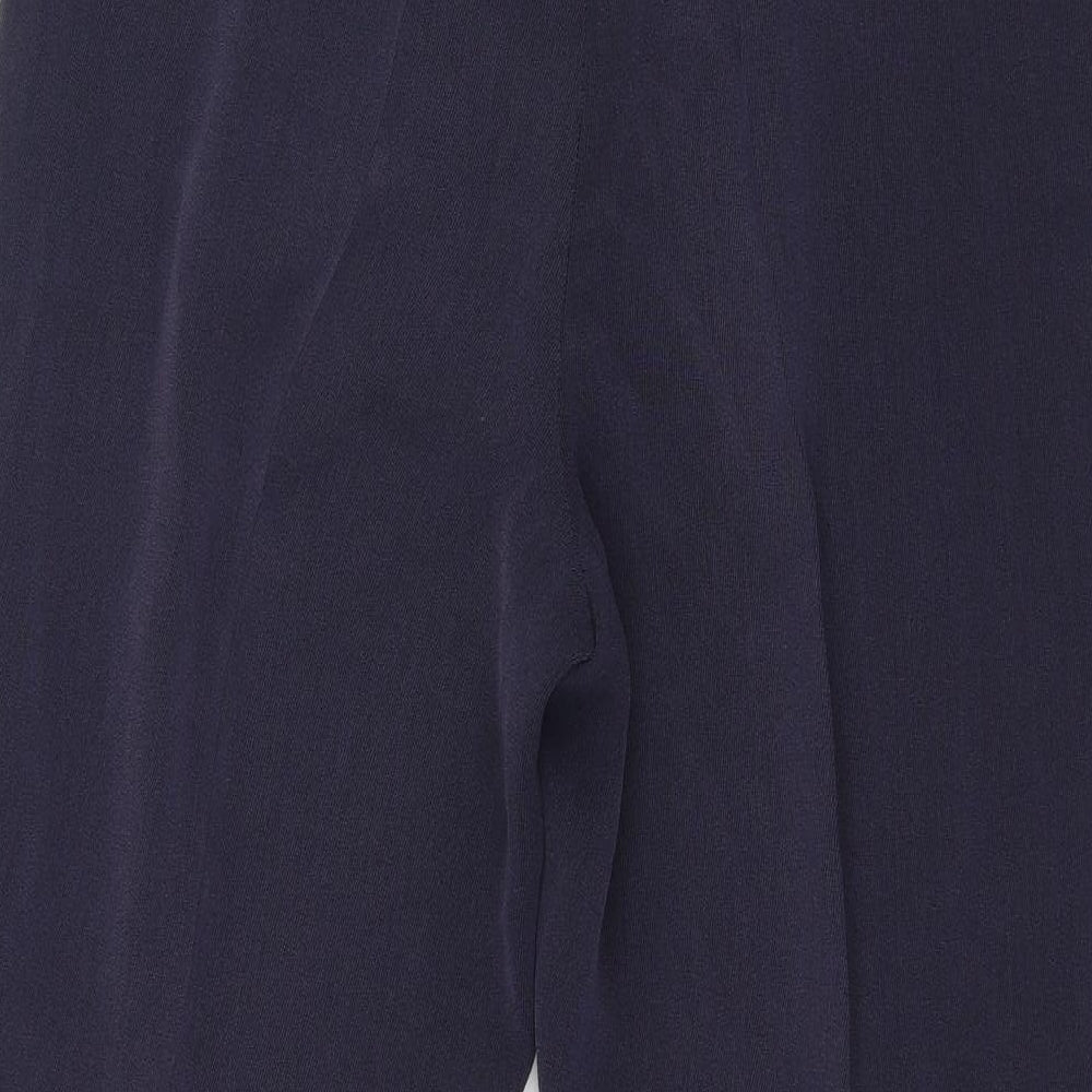 Gold Womens Blue  Polyester Trousers  Size 16 L25 in Regular Zip