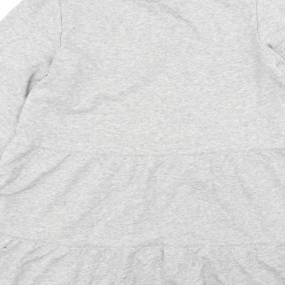 H&M Womens Grey Collared  Cotton Pullover Jumper Size M