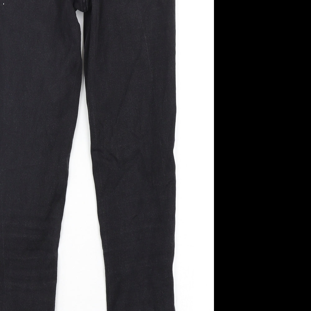 Marks and Spencer Womens Black  Cotton Skinny Jeans Size 10 L29 in Regular Button