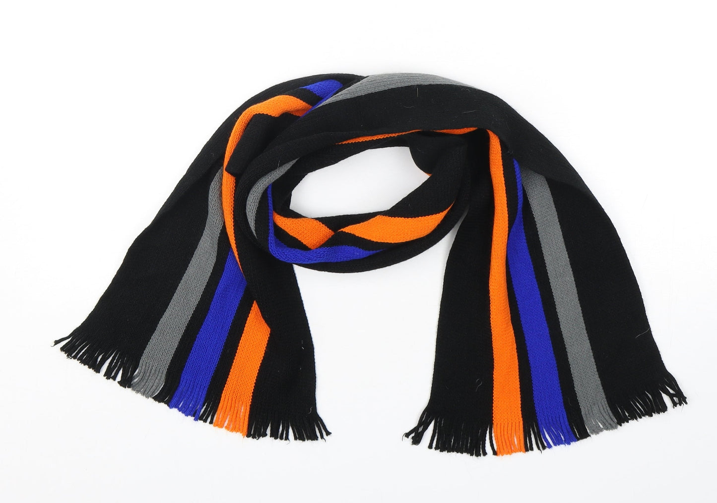 Unicol Mens Multicoloured Striped Acrylic Scarf  Size Regular
