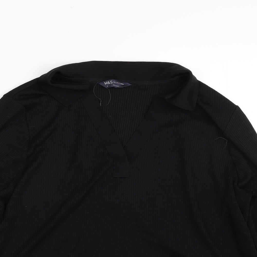 Marks and Spencer Womens Black  Polyester Pullover Sweatshirt Size 18  Pullover
