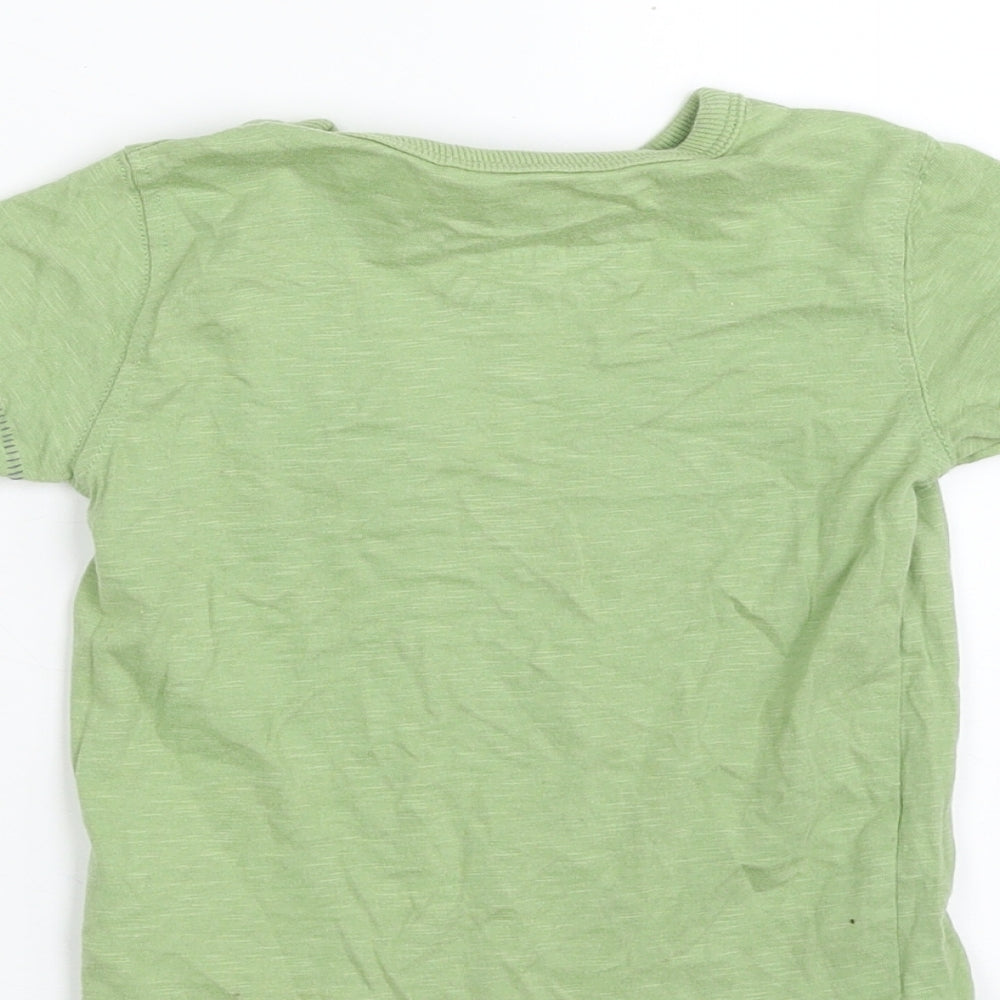 NEXT Baby Green  100% Cotton Basic T-Shirt Size 9-12 Months Crew Neck Pullover