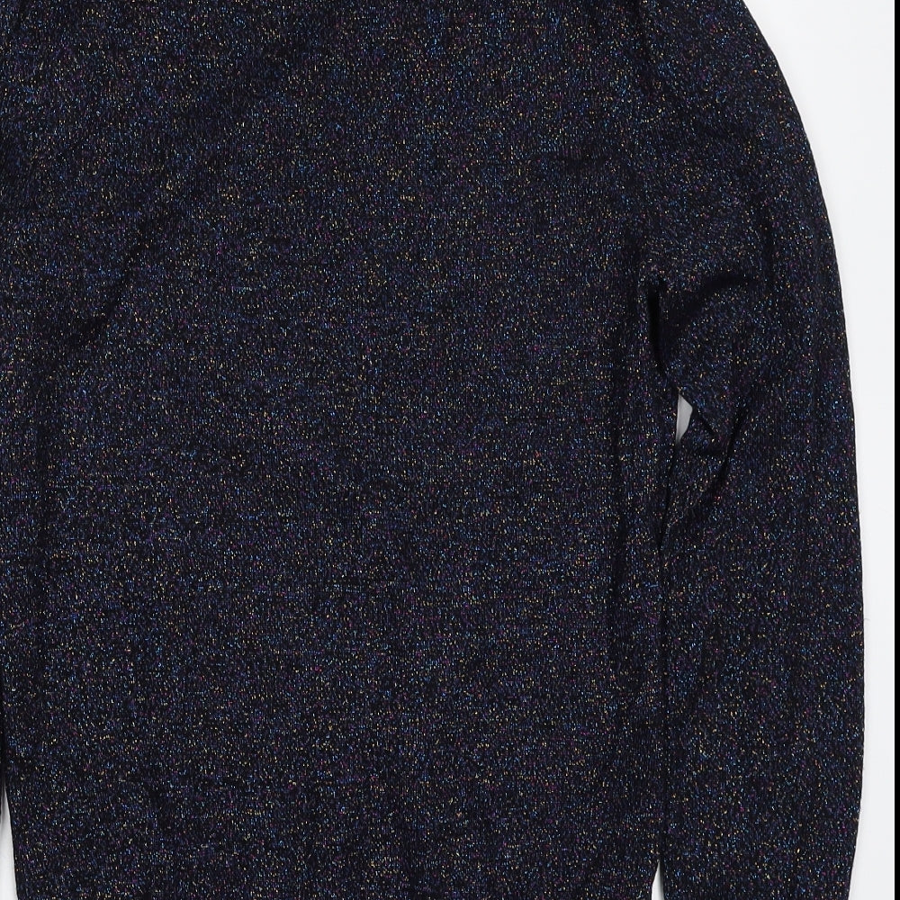Dunnes Stores Womens Multicoloured Crew Neck  Viscose Pullover Jumper Size S
