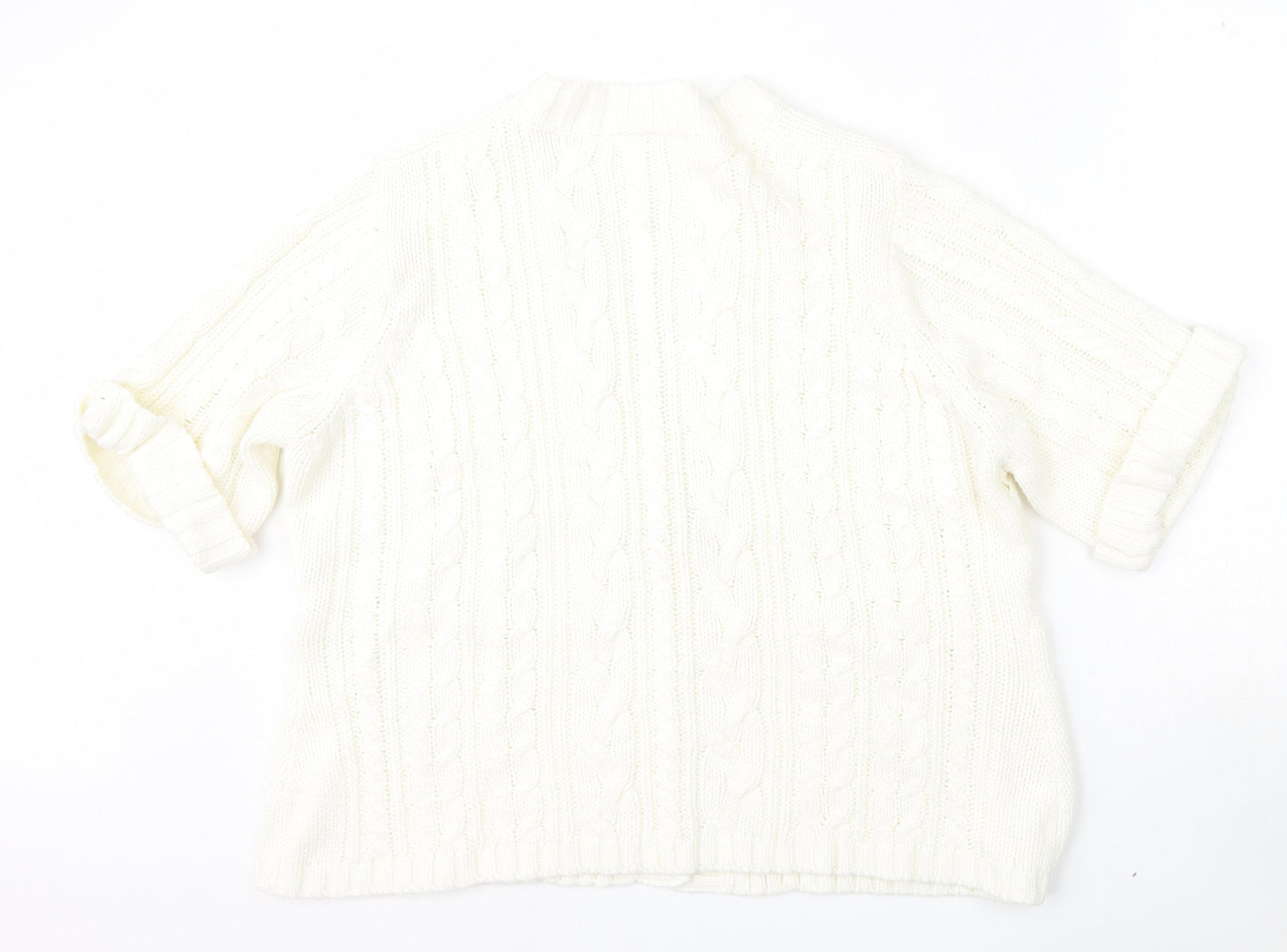 Being Casual Womens Beige V-Neck  Acrylic Cardigan Jumper Size 20