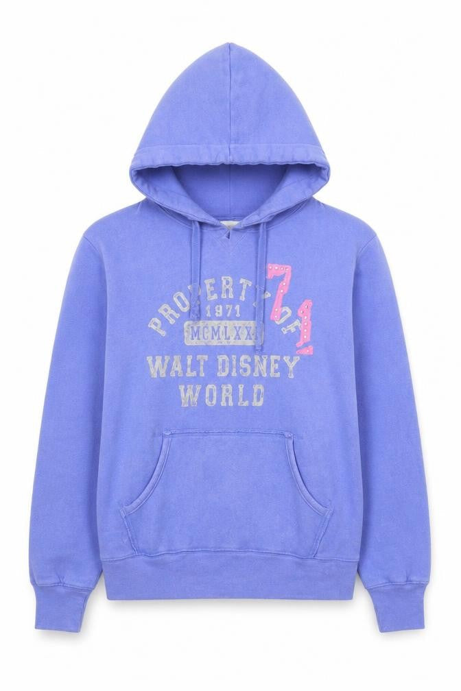 Womens UK S Regular Disney Blue Pullover Hoodie