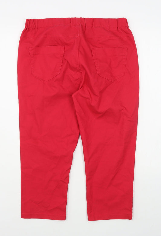 Peacocks Womens Pink  Cotton Jegging Jeans Size 14 L20 in Regular