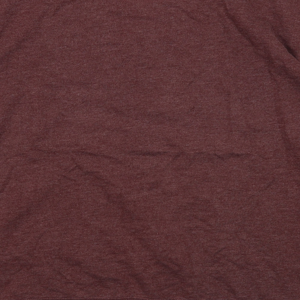 Marks and Spencer Mens Red Round Neck  Cotton Pullover Jumper Size XL