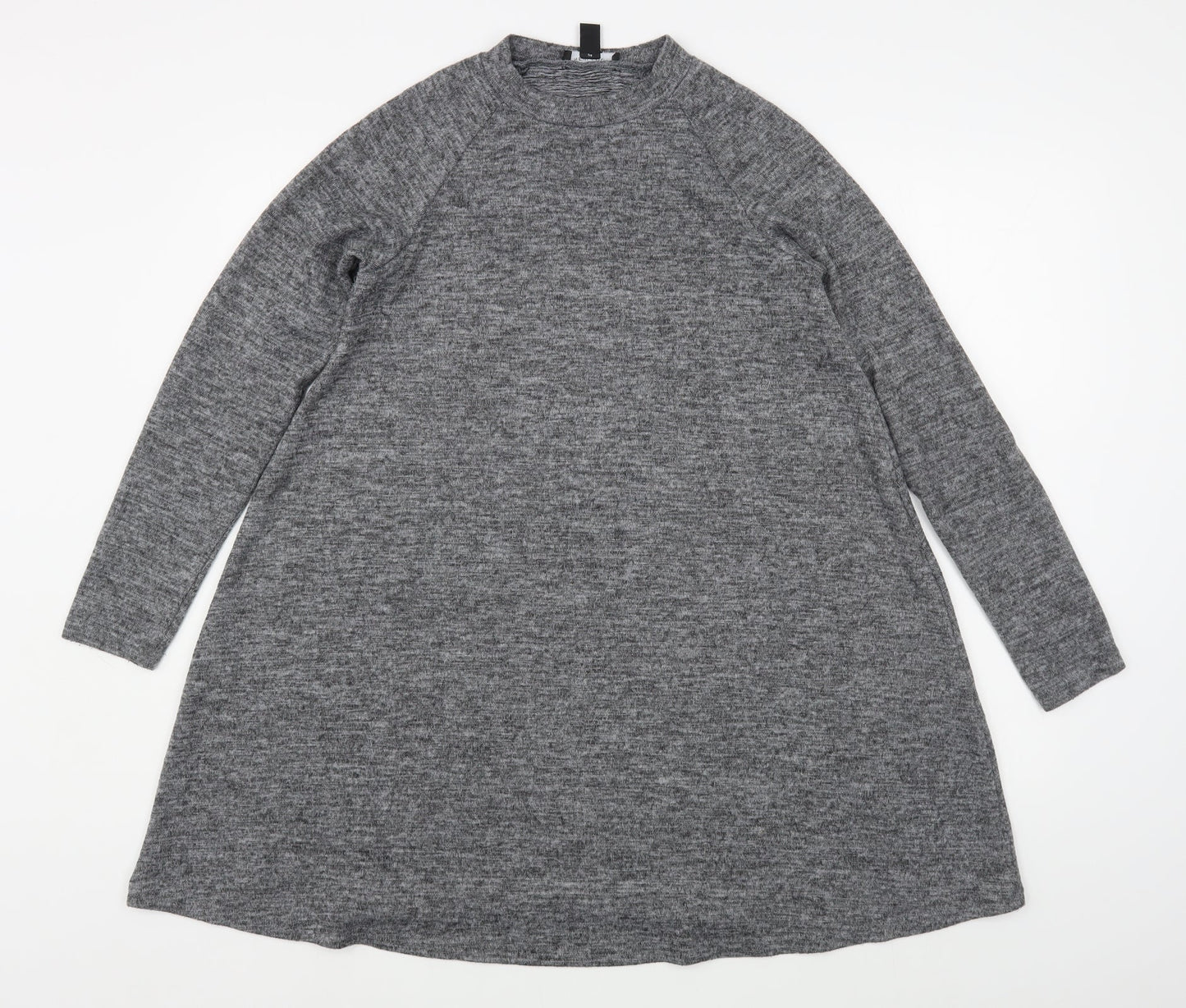 New Look Womens Grey Round Neck  Polyester Pullover Jumper Size 10