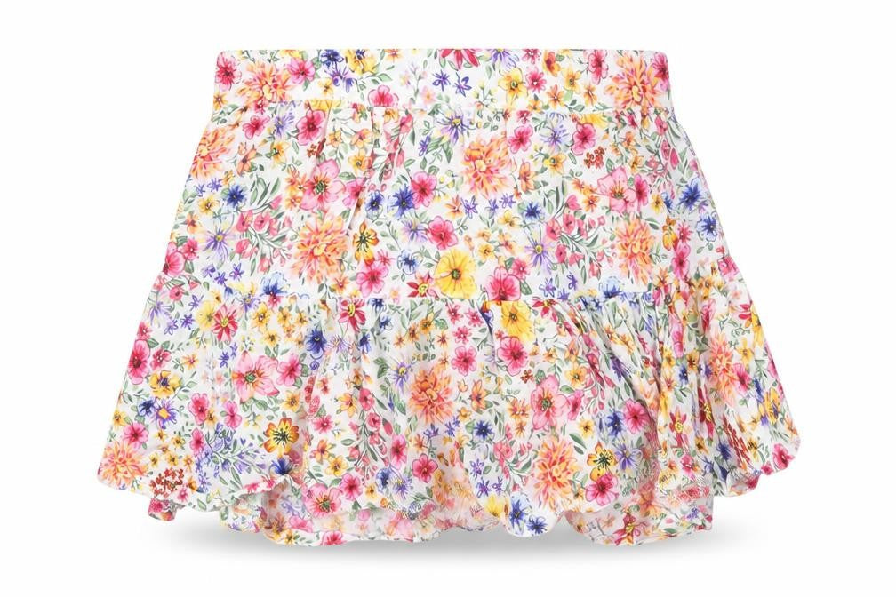 Matalan Girls Pink Floral Viscose Skater Skirt Size 4 Years  Regular