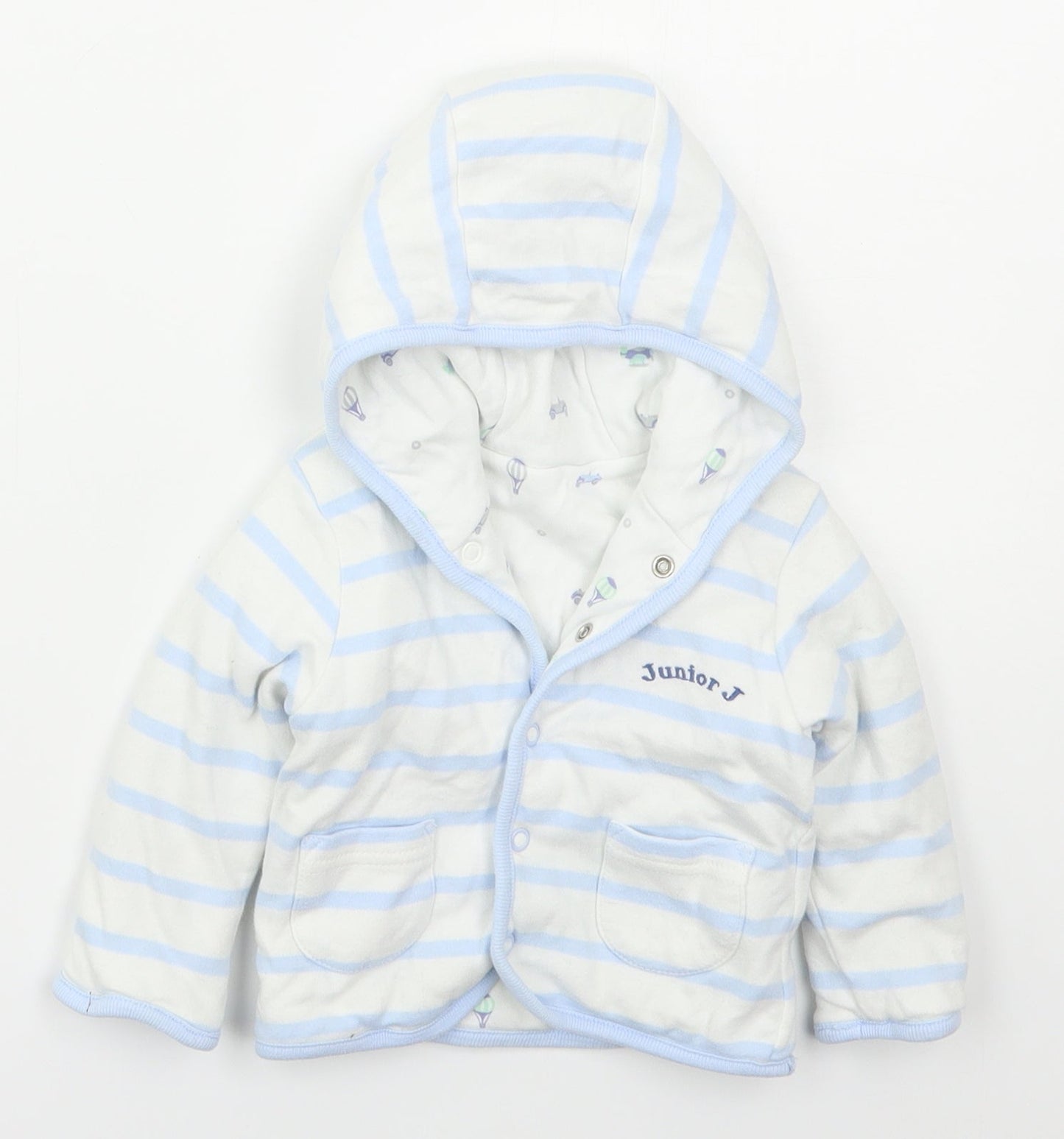 Debenhams Boys Blue Striped  Jacket  Size 3-6 Months   Button - Junior J