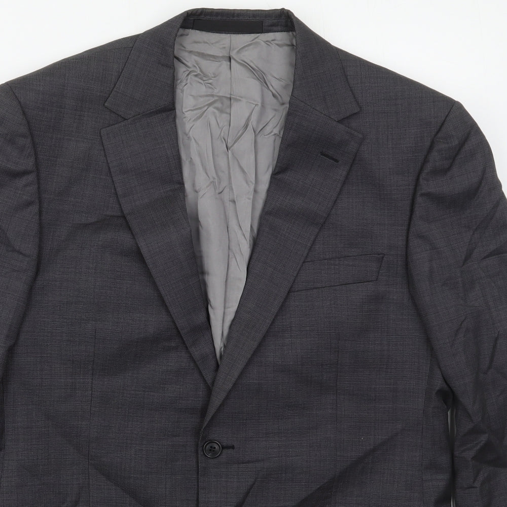 Marks and Spencer Mens Grey  Wool Jacket Suit Jacket Size 40