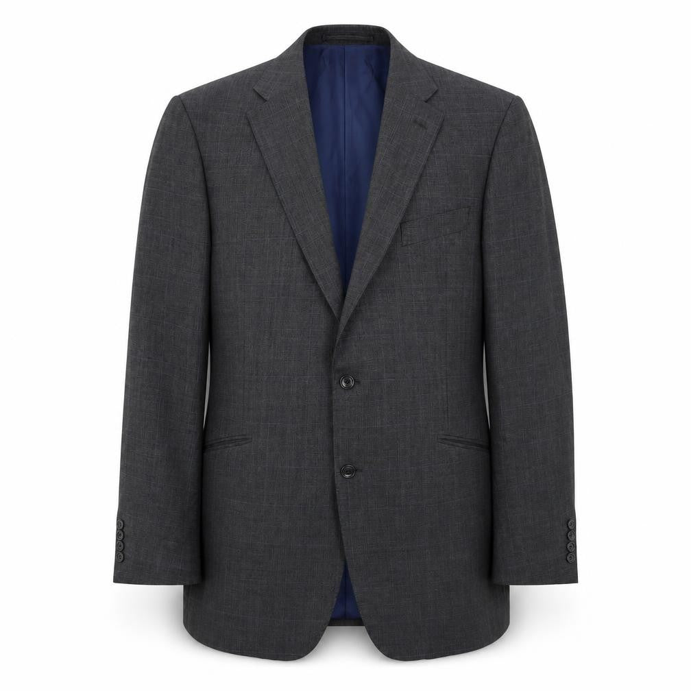 Marks and Spencer Mens Grey Check Wool Jacket Suit Jacket Size 42