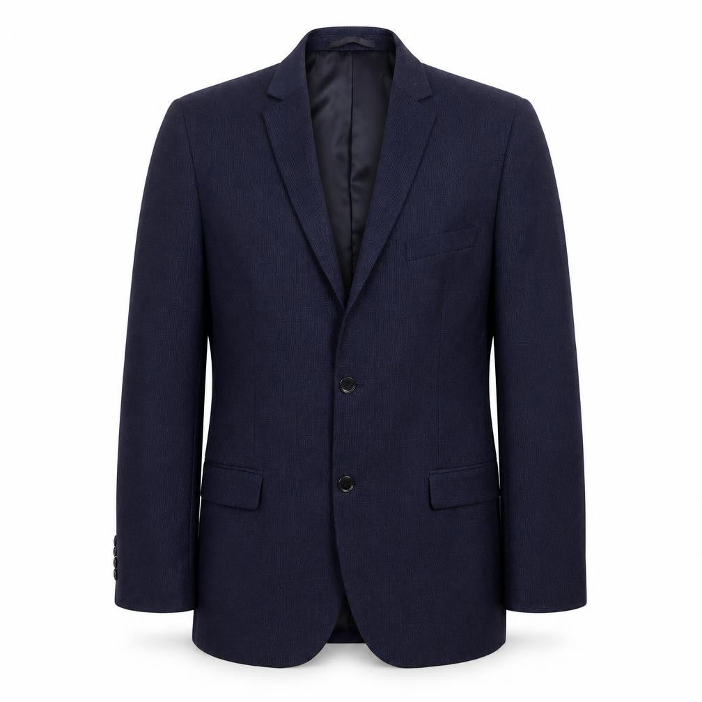 H&M Mens Blue  Polyester Jacket Suit Jacket Size 44