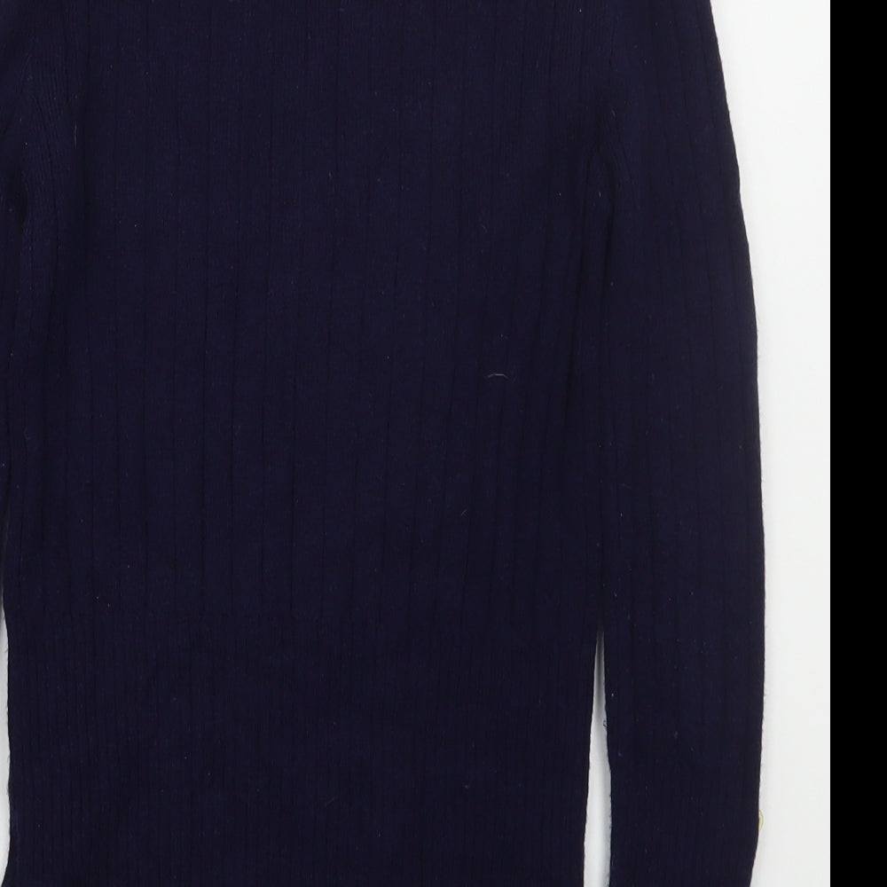 Marks and Spencer Womens Black Mock Neck  Viscose Pullover Jumper Size 6
