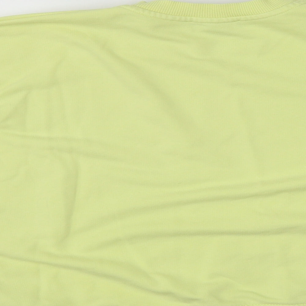 New Look Womens Yellow Round Neck  Cotton Pullover Jumper Size S