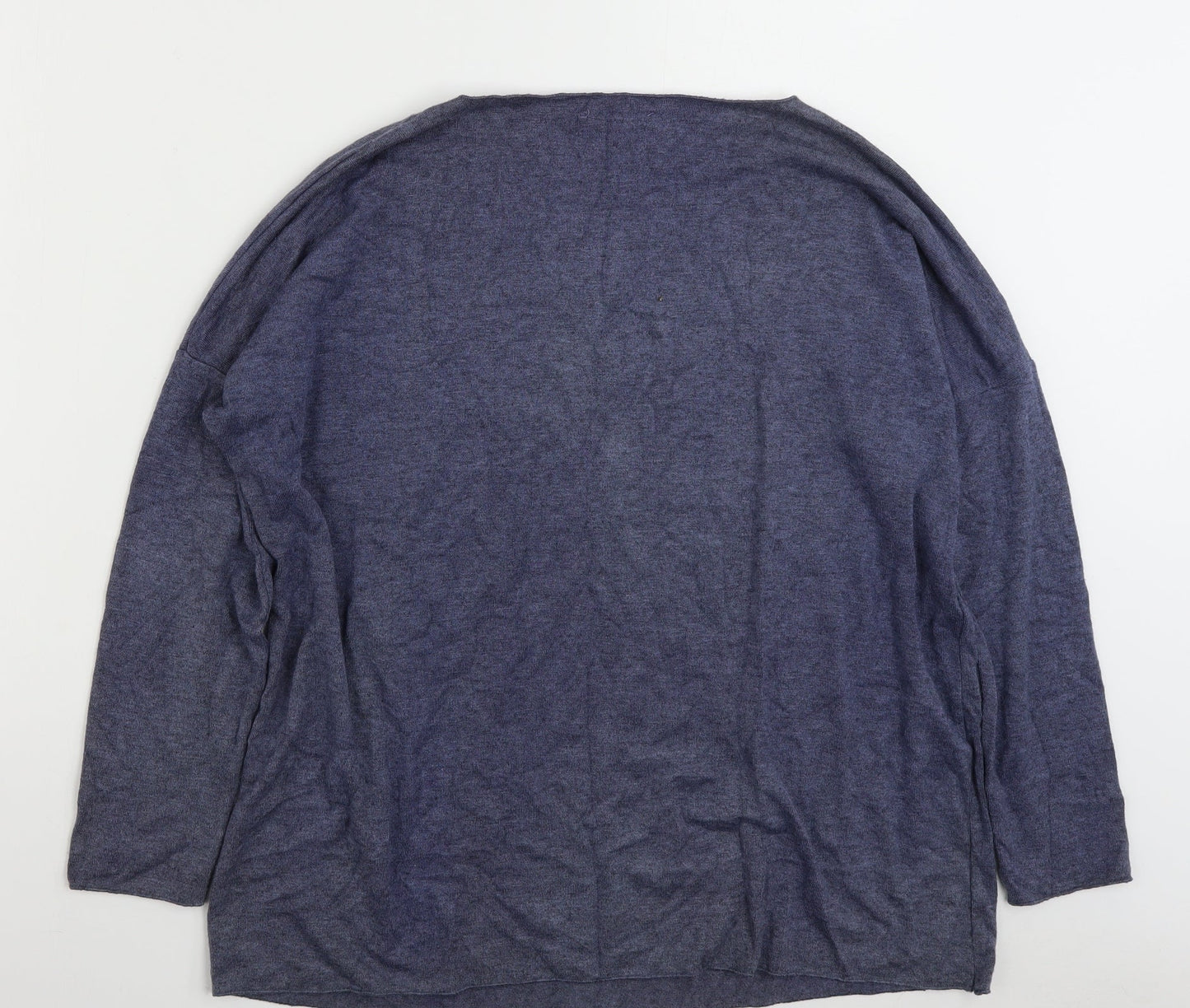 LV CLOTHING  Womens Blue Scoop Neck  Viscose Pullover Jumper Size L