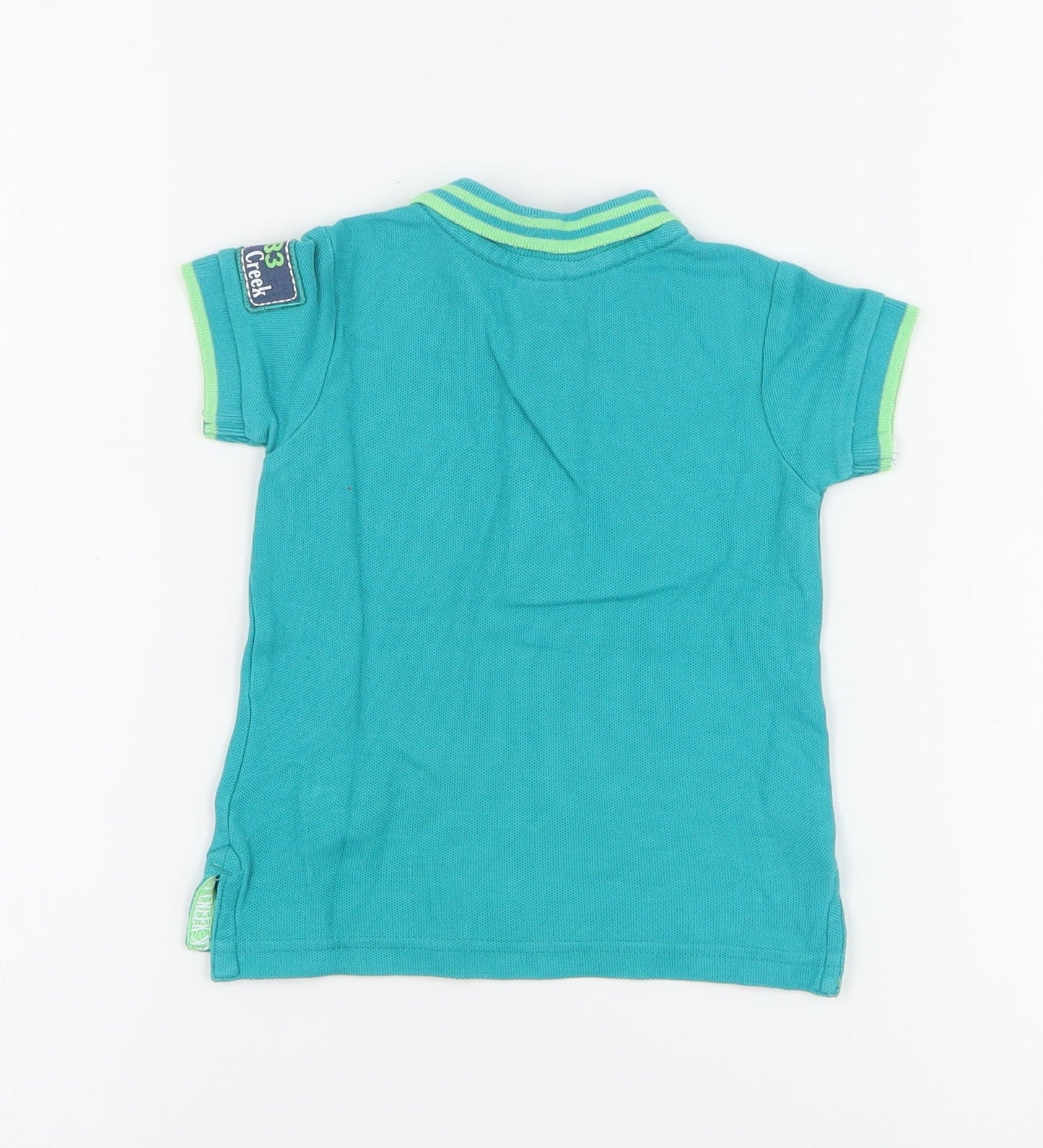 Dopo Dopo Baby Green  100% Cotton Basic Polo Size 6-9 Months Collared Button