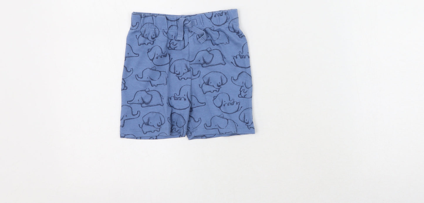 George Boys Blue  Polyester Sweatpants Leggings Size 12-18 Months  Pullover - Elephants