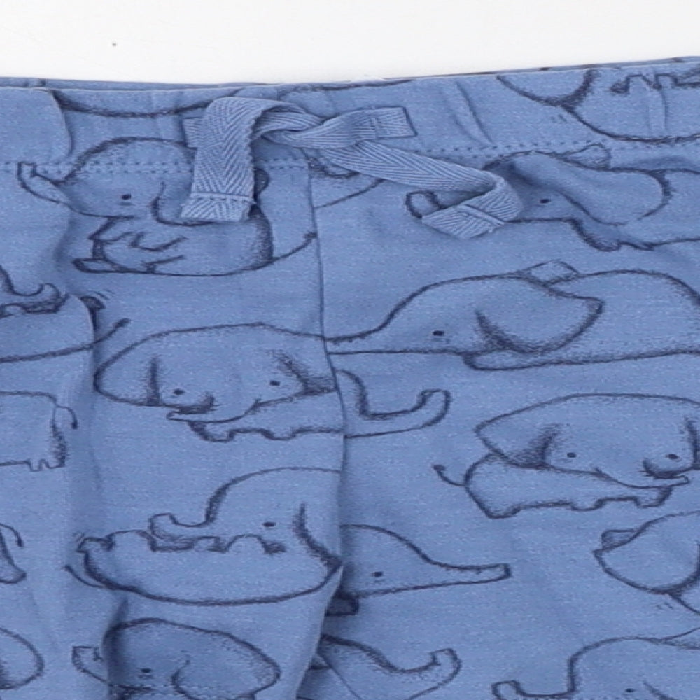 George Boys Blue  Polyester Sweatpants Leggings Size 12-18 Months  Pullover - Elephants