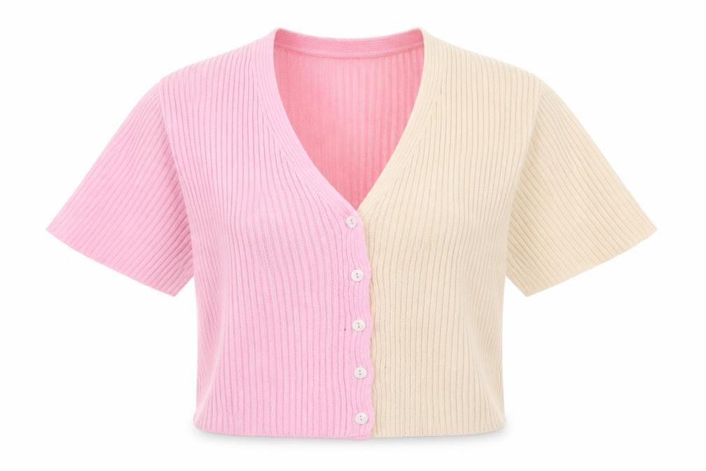 Daisy Street Womens Multicoloured V-Neck  Acrylic Cardigan Jumper Size 8