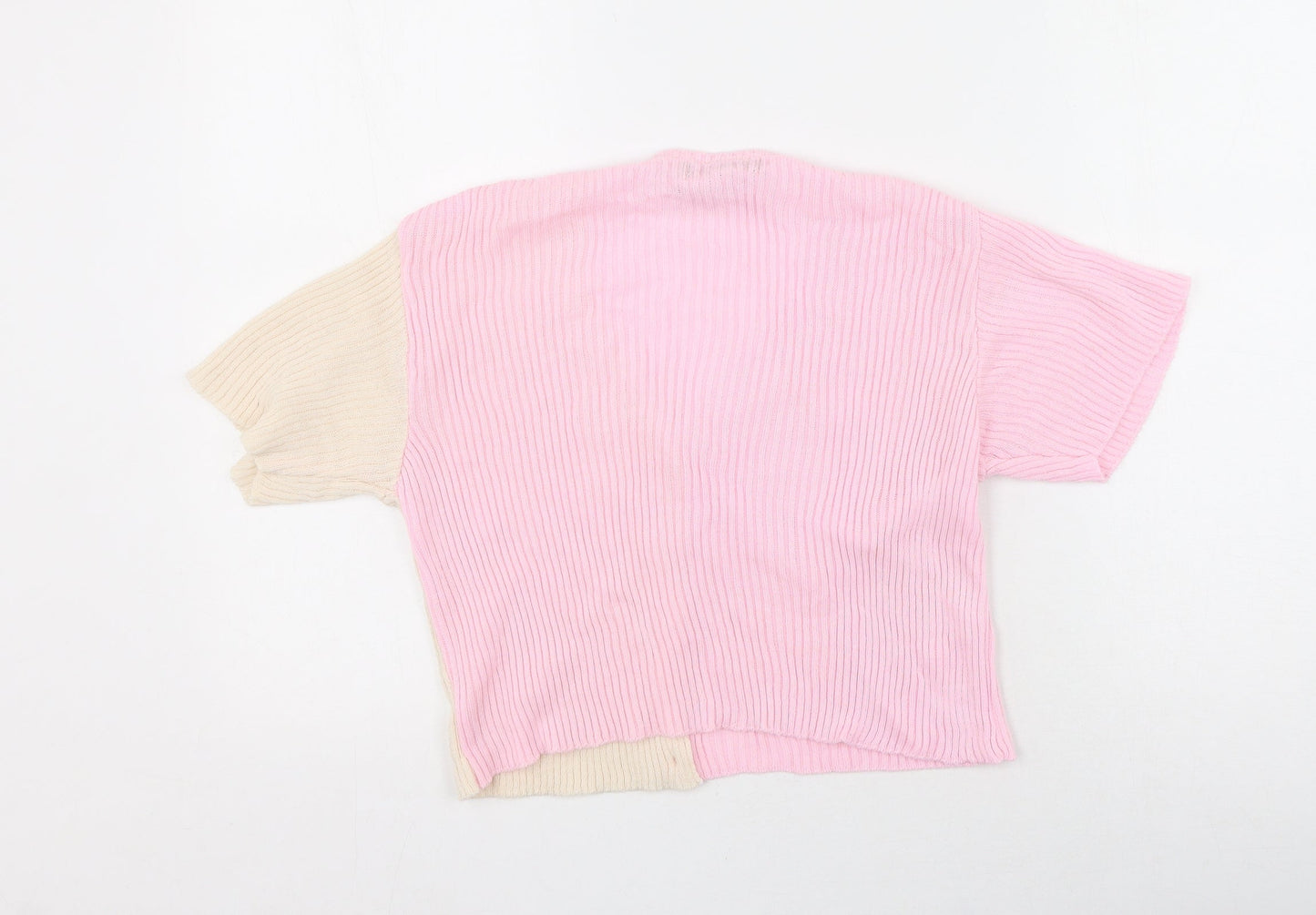 Daisy Street Womens Multicoloured V-Neck  Acrylic Cardigan Jumper Size 8