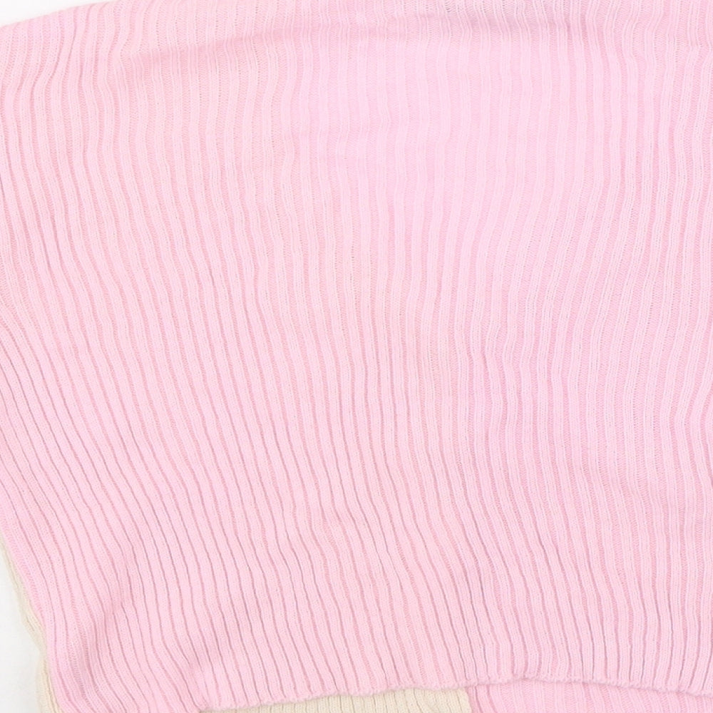 Daisy Street Womens Multicoloured V-Neck  Acrylic Cardigan Jumper Size 8