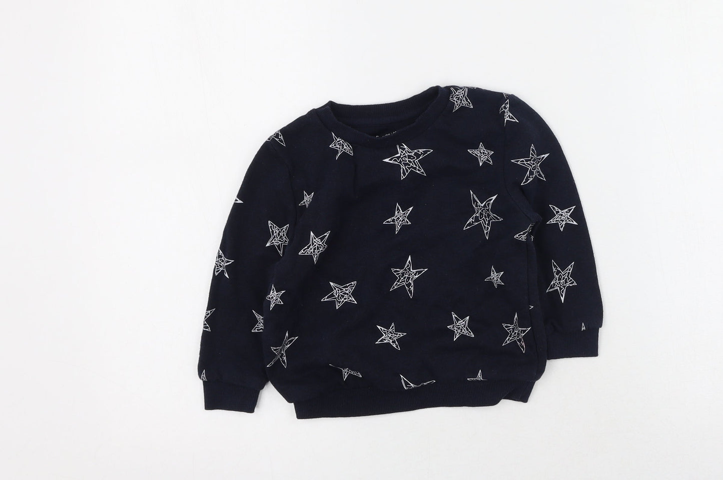 Primark Boys Blue  Cotton Pullover Sweatshirt Size 2-3 Years