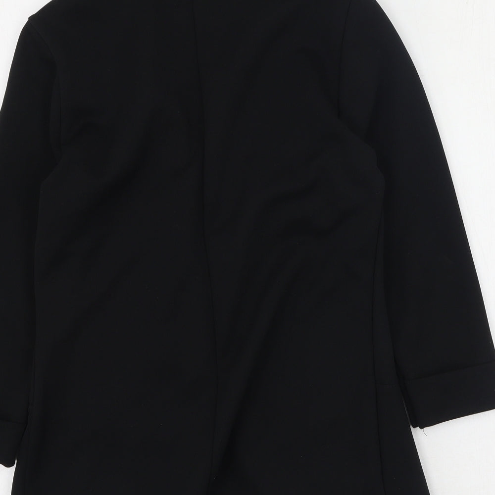 Quiz Womens Black V-Neck  Polyester Cardigan Jumper Size 8
