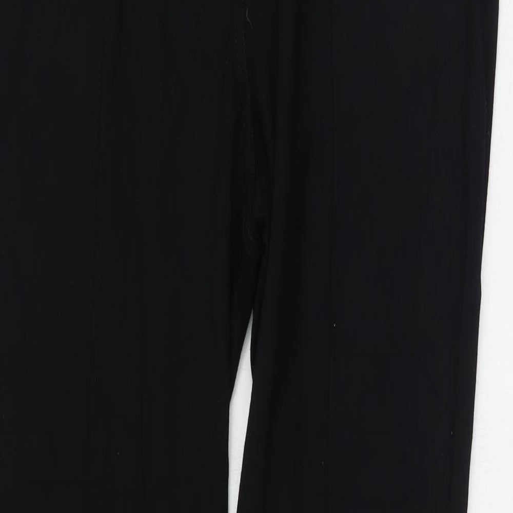 NEXT Womens Black  Viscose Trousers  Size 16 L32.5 in Regular