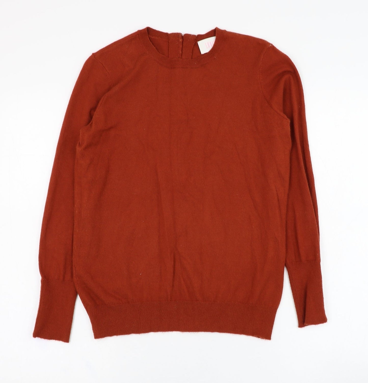 Savida Womens Brown Round Neck  Viscose Pullover Jumper Size 12