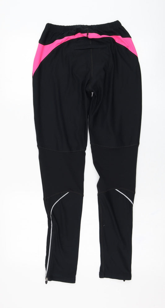 Mi Fit Womens Black  Polyester Jogger Trousers Size 10 L28 in Regular