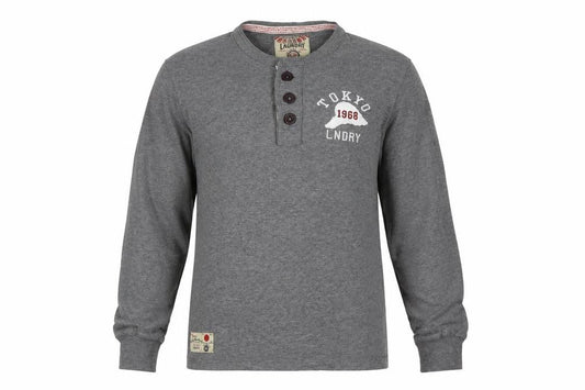 Tokyo Mens Grey Round Neck  Cotton Pullover Jumper Size S
