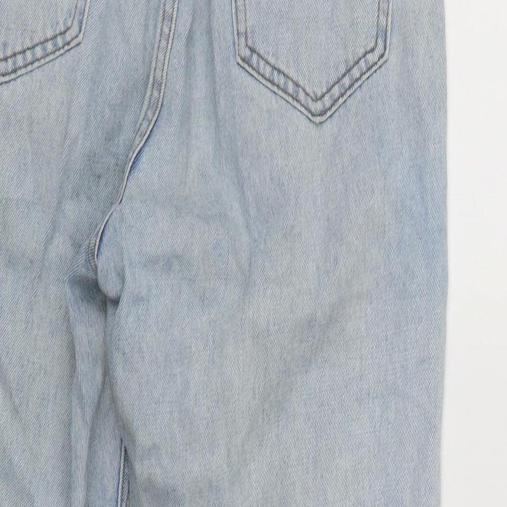 Pomelo Womens Blue  Cotton Straight Jeans Size 8 L25 in Regular Zip