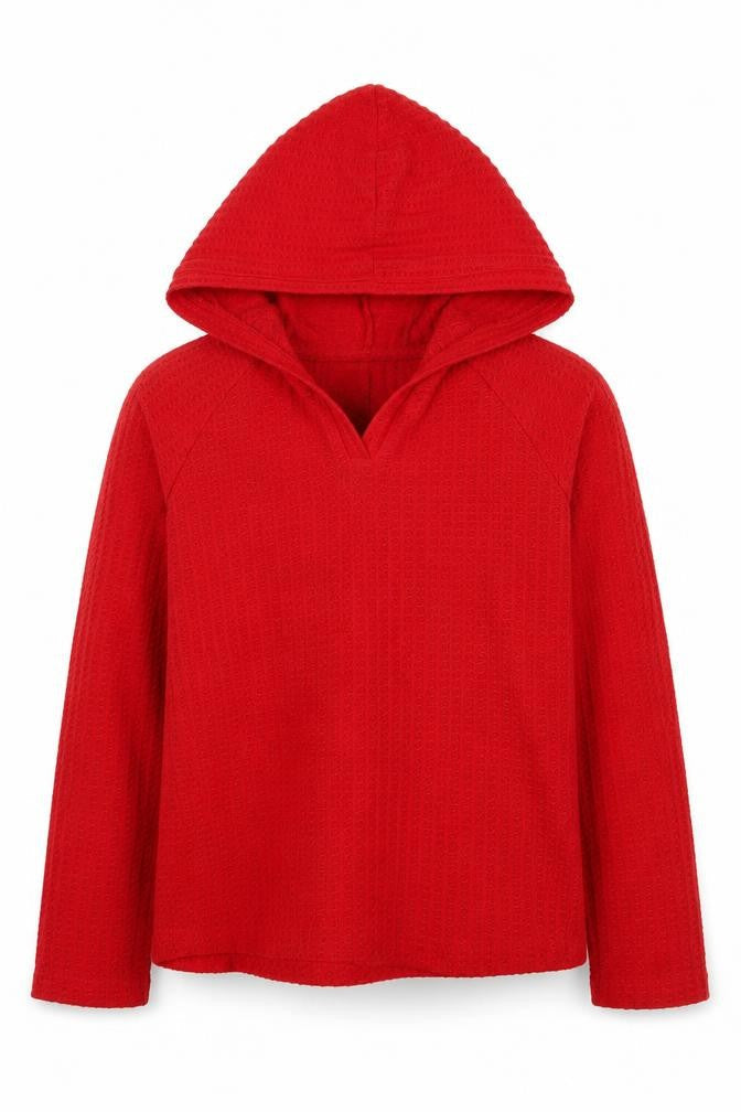 Forever 21 Girls Red  Polyester Pullover Hoodie Size 7-8 Years  Pullover