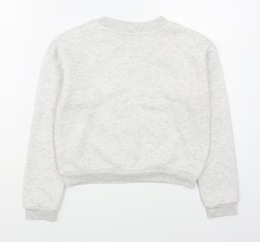 Primark Girls Grey  Polyester Pullover Sweatshirt Size 10-11 Years  Pullover