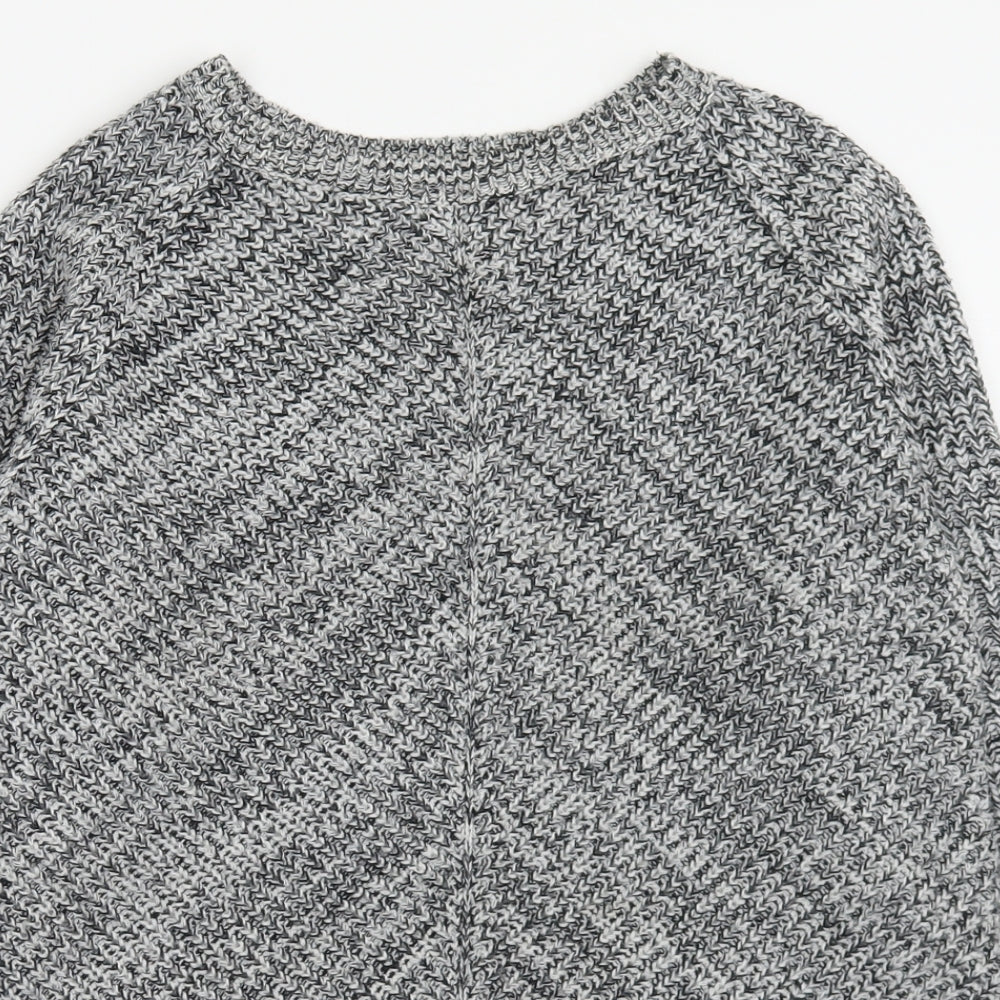 Peacocks Womens Grey Boat Neck  Acrylic Pullover Jumper Size M