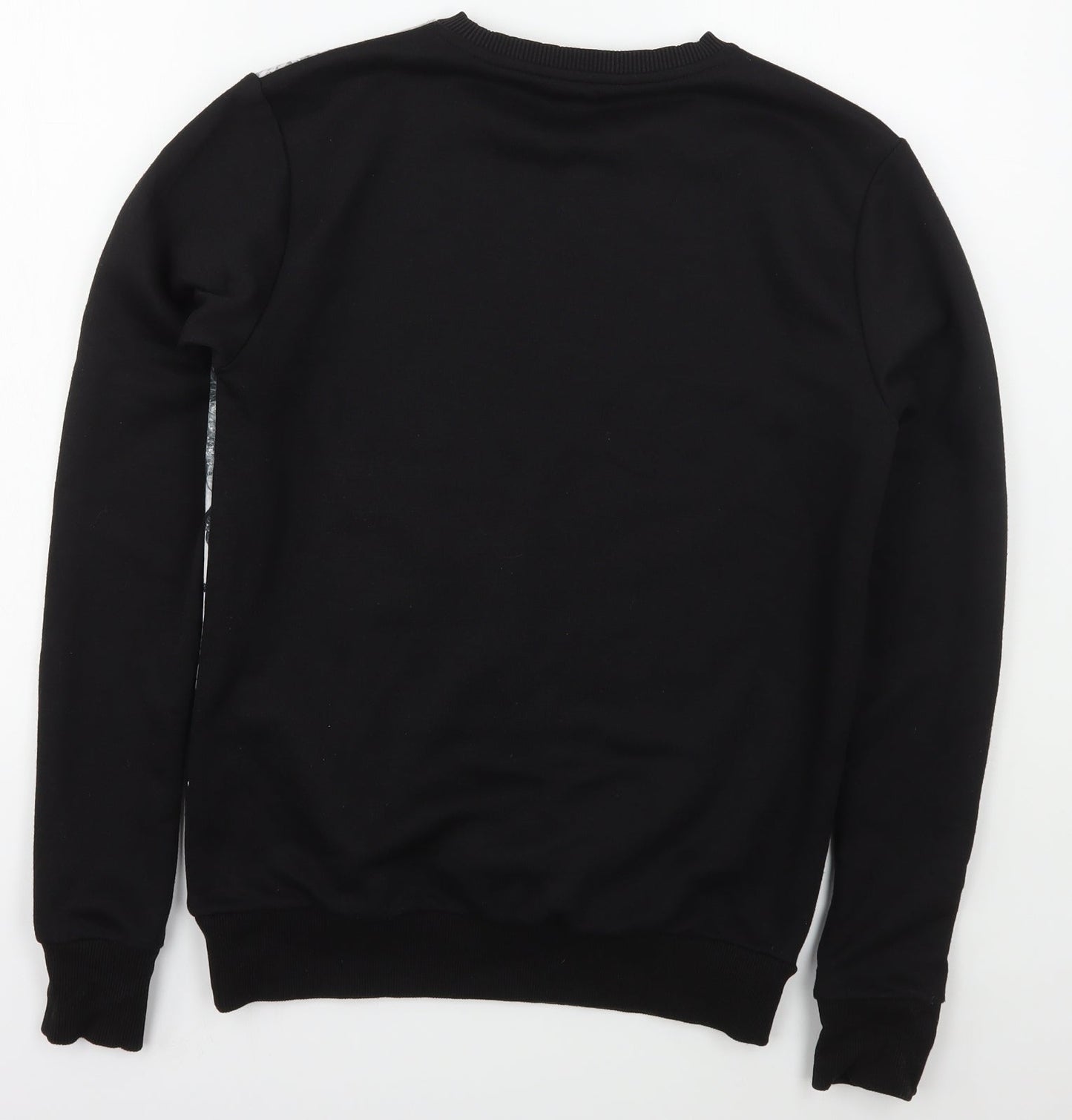 River Island Mens Black  Polyester Pullover Sweatshirt Size XS   - No Second Chances Anti Social