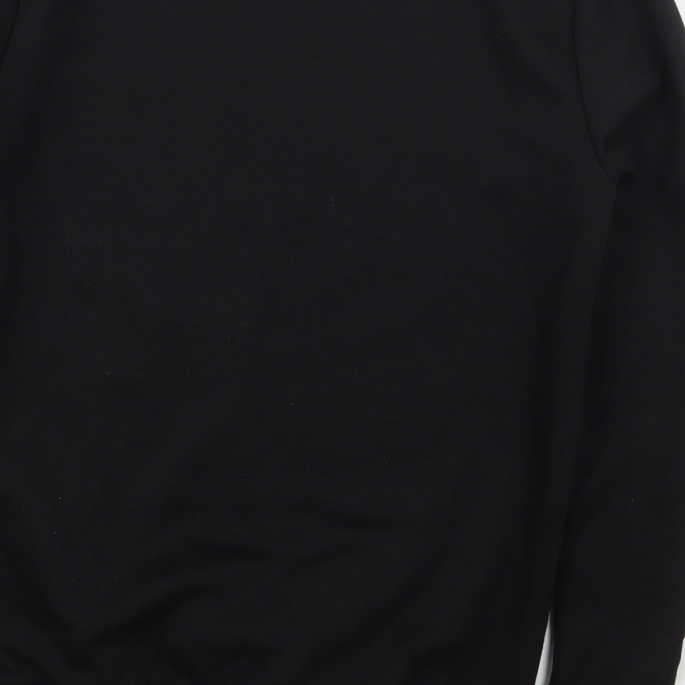 River Island Mens Black  Polyester Pullover Sweatshirt Size XS   - No Second Chances Anti Social