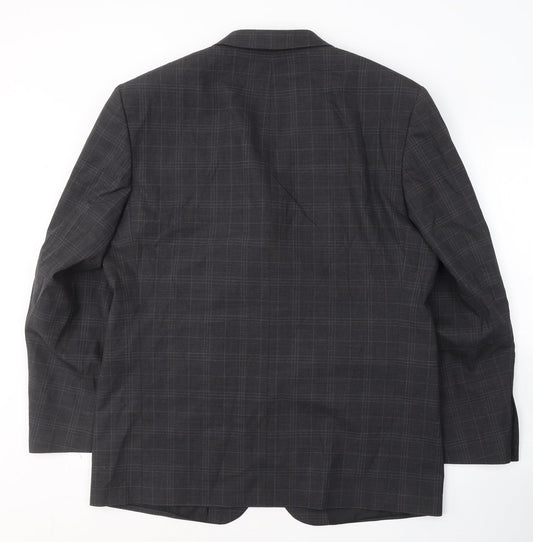 Taylor and Wright Mens Grey Striped Wool Jacket Suit Jacket Size L