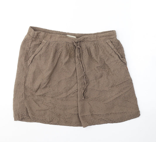 friday's project Womens Brown Geometric Cotton Swing Skirt Size S   Tie