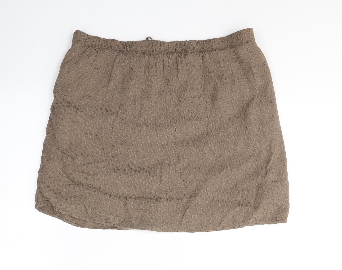 friday's project Womens Brown Geometric Cotton Swing Skirt Size S   Tie