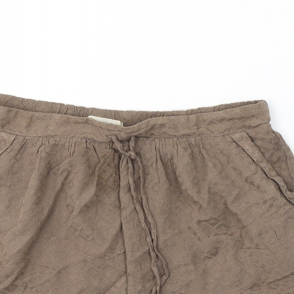 friday's project Womens Brown Geometric Cotton Swing Skirt Size S   Tie