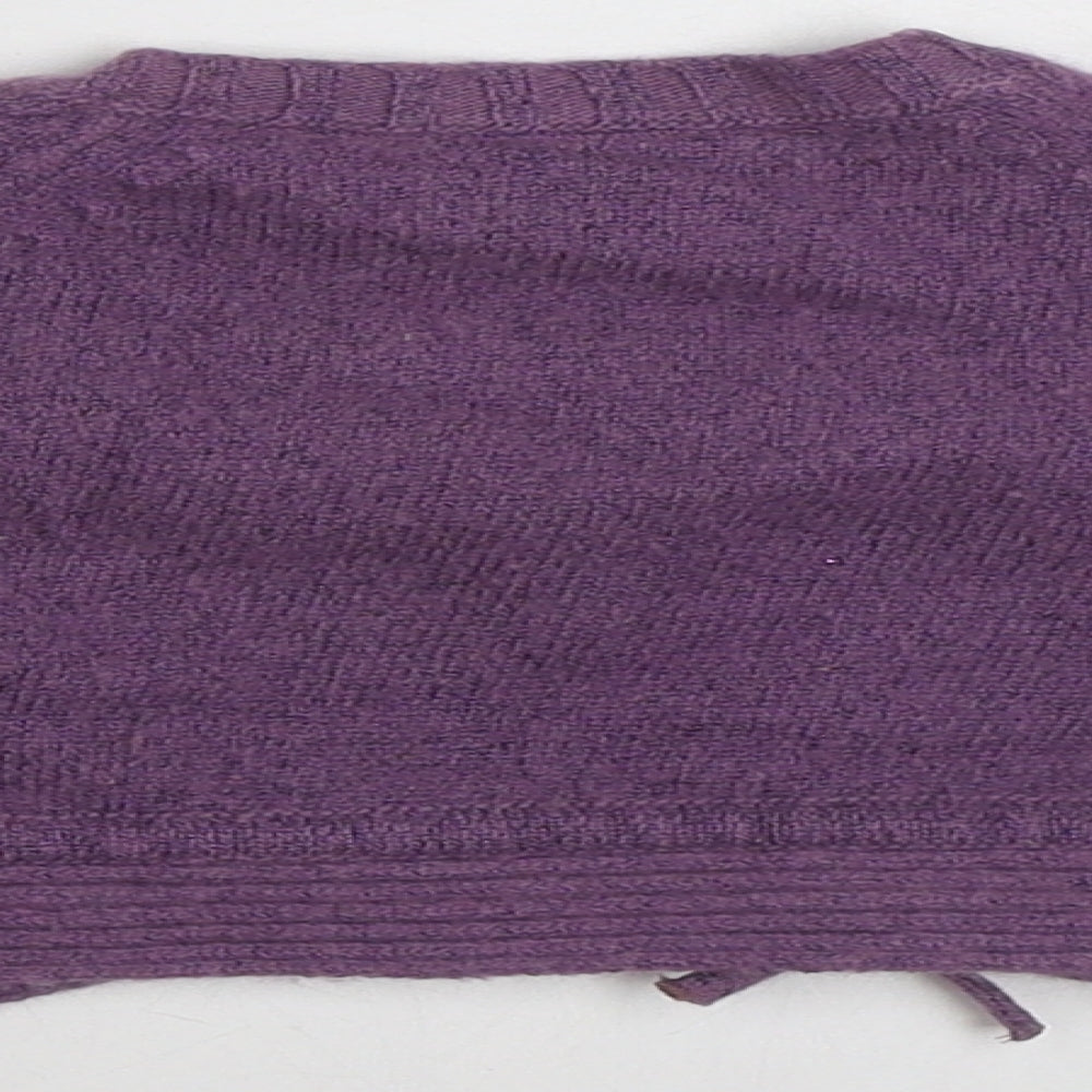 NEXT Girls Purple V-Neck  Wool Shrug Jumper Size 3 Years